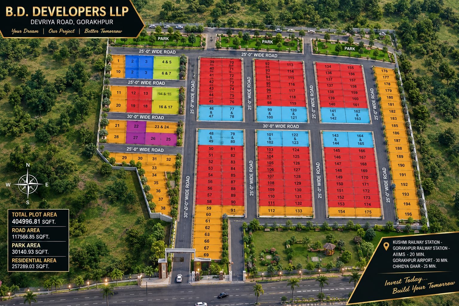 Devriya Road Layout plot site